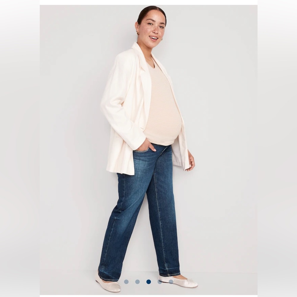Old Navy Woman’s Size 18 Maternity Front Low-Panel OG Loose Jeans